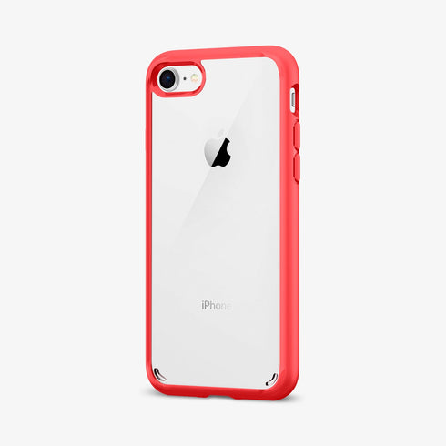 042CS20924 - iPhone SE Ultra Hybrid case in rose crystal showing the back